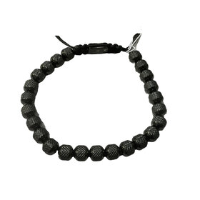 Blackjack (Y) MENS BLACK ALTERNATIVE METAL AJUSTABLE BRACELET