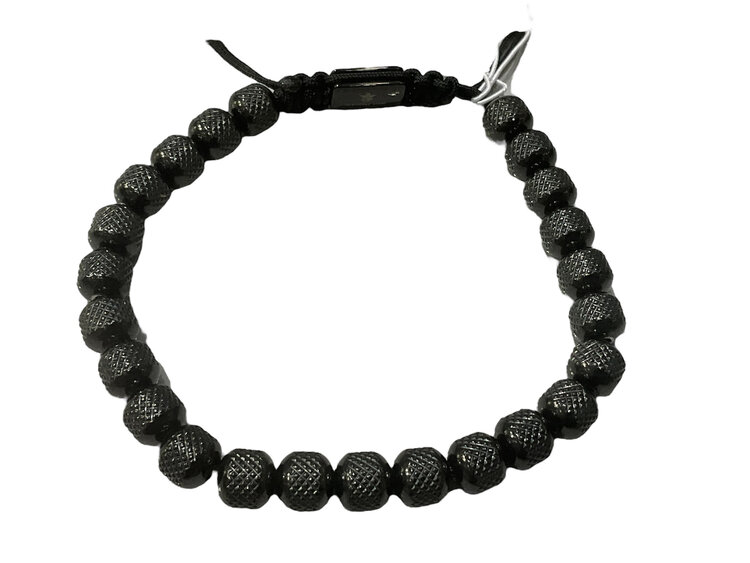 Blackjack (Y) MENS BLACK ALTERNATIVE METAL AJUSTABLE BRACELET