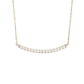 PRIMA NEW YORK (R) 14KY .25CT VS2 G DIAMOND BAR NECKLACE