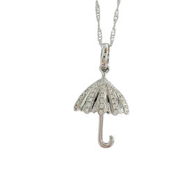 (R) 14KW .10CT DIAMOND UMBRELLA PENDANT