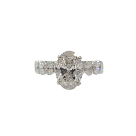 DS DESIGN (X) 14K 2.09CT LAB 1.48MTG  VS1 D CERTIFIED OVAL LAB GROWN DIAMOND IGI CERT# LG710556906