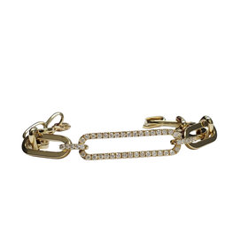 Daniels Jewels Art (Y) 14KY .50CT PAPERCLIP DIAMOND ACCENTED BRACELET