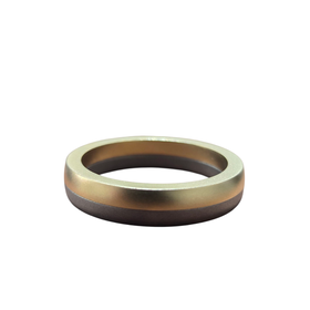 Heavy Stone (Y) 14K & COBALT BAND “ MY BETTER HALF” 2MM COBALT WITH 3MM 14KYELLOW GOLD