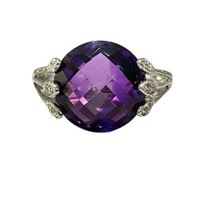 (Y) 14KW 6.07ct AM .06ct DIA RING