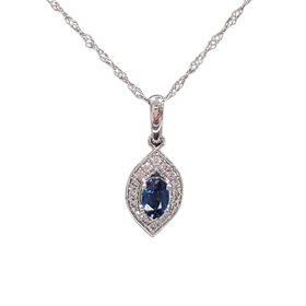 GBC (R)14K SAP .31CT 0.90 DIAMOND PENDANT