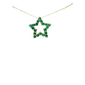 (R) 10K EMERALD STAR PENDENT