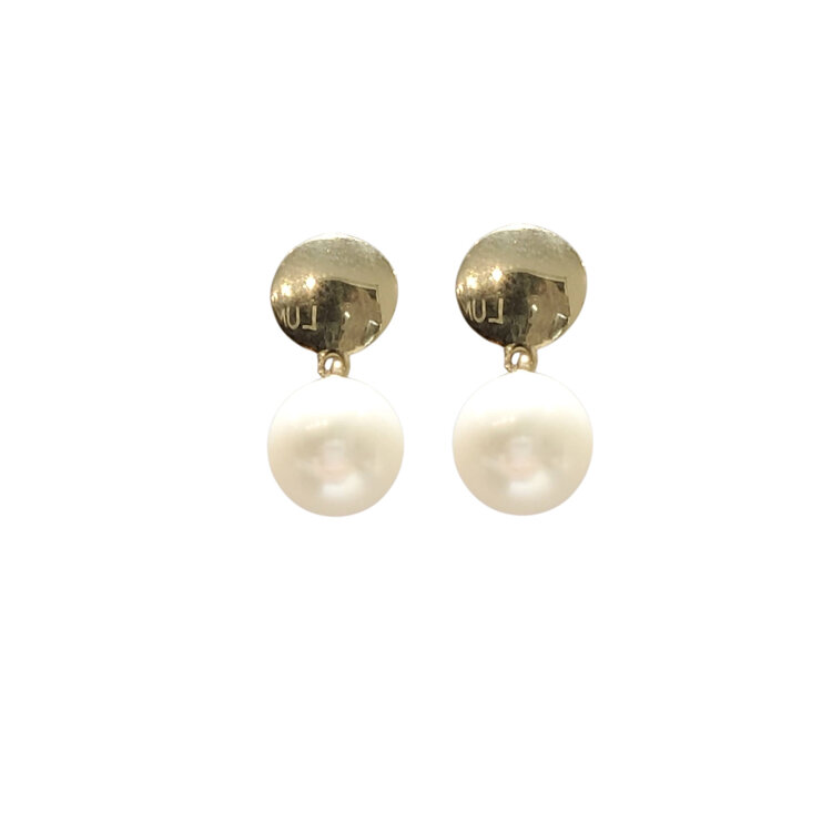MASTOLONI (R) 14K PEARL 8.5MM-9MM DROP EARRINGS