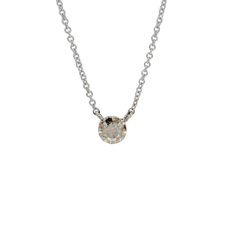 (R) 925 .12CT SOLITAIRE GENUINE DIAMOND NECKLACE
