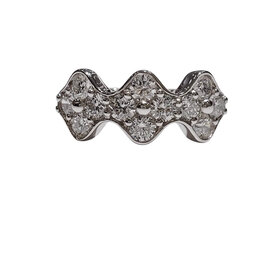 (R)925 1.50CT 3 FOUR STONE CLUSTER RING