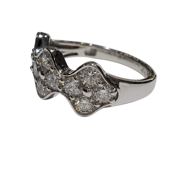(R)925 1.50CT 3 FOUR STONE CLUSTER RING