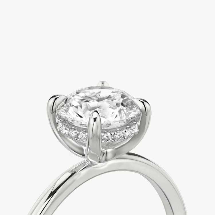 DS DESIGN (Z) 14K 1.62CT LAB .10MTG WHITE GOLD RING LAB GROWN CENTER ROUND DIAMOND VS2 D IGI CERT# LG712587355, HIDDEN HALO