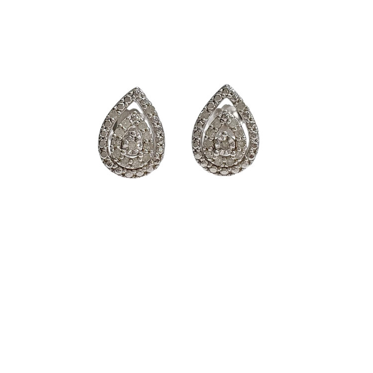 (B) 925 .20TDW CLUSTER PEAR STUDS