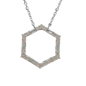 (R) 18K .19CT RD .11CT BAG ETERNITY NECKLACE