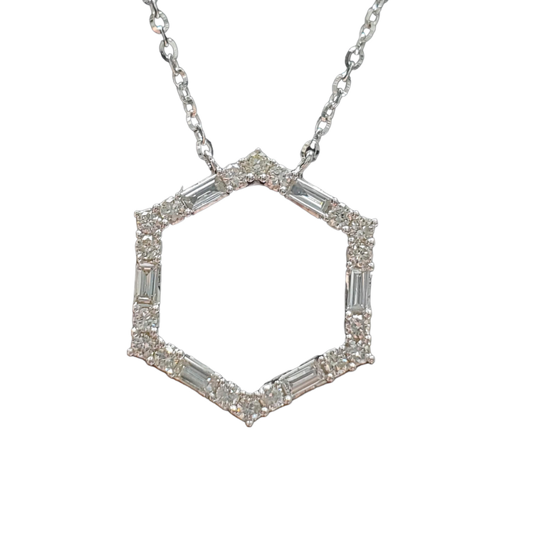 (R) 18K .19CT RD .11CT BAG ETERNITY NECKLACE