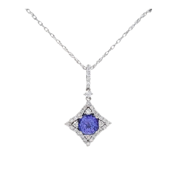 14KW 1.1CT AAA TANZ .40CT DIA PEND