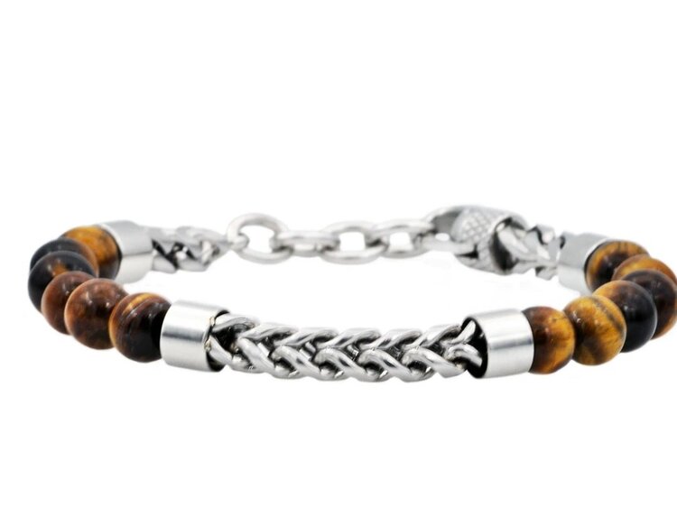 Blackjack (R) Blackjack Bracelet Genuine Tigers Eye