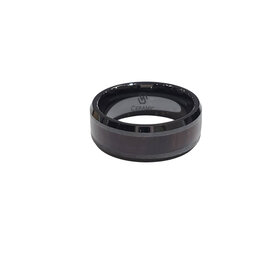 Heavy Stone (Y) ZIRC COCOBOLO MENS BAND