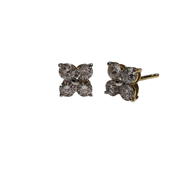 CB (Y) 925 1.OOCT GP LAB FOUR STONE CLOVER EARRINGS