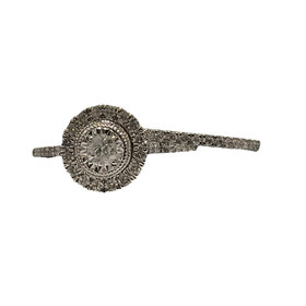 (Y) 14K .70CT TDW , 14K WHITE GOLD ROUND DIAMOND HALO BRIDAL RING SET