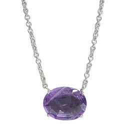 (Y) 925. 13CT AMETHYST  NECKLACE