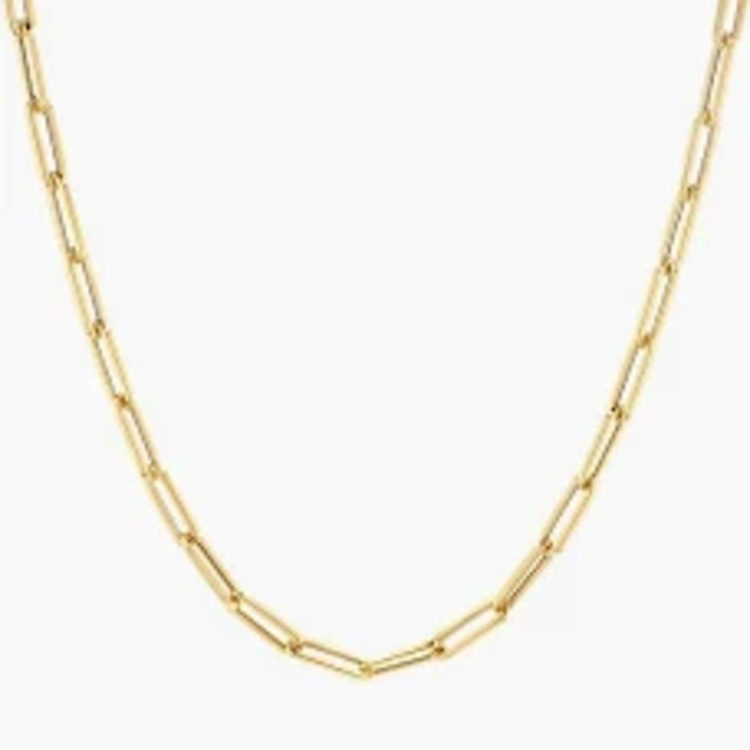 (Y) 14K 18’’ PAPERCLIP YELLOW GOLD CHAIN, 2.4 GRAMS