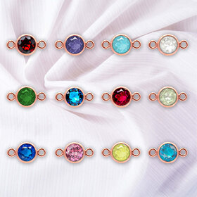 SUNSTONE (Y) YGF CRYSTAL BIRTHSTONE, 14K Gold Filled Yellow Connector