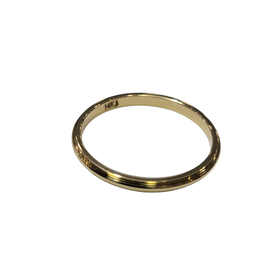 (X) 14K 1.8MM SIZE 7 , YELLOW GOLD BAND