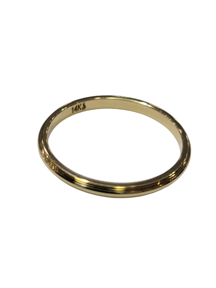 (X) 14K 1.8MM SIZE 7 , YELLOW GOLD BAND