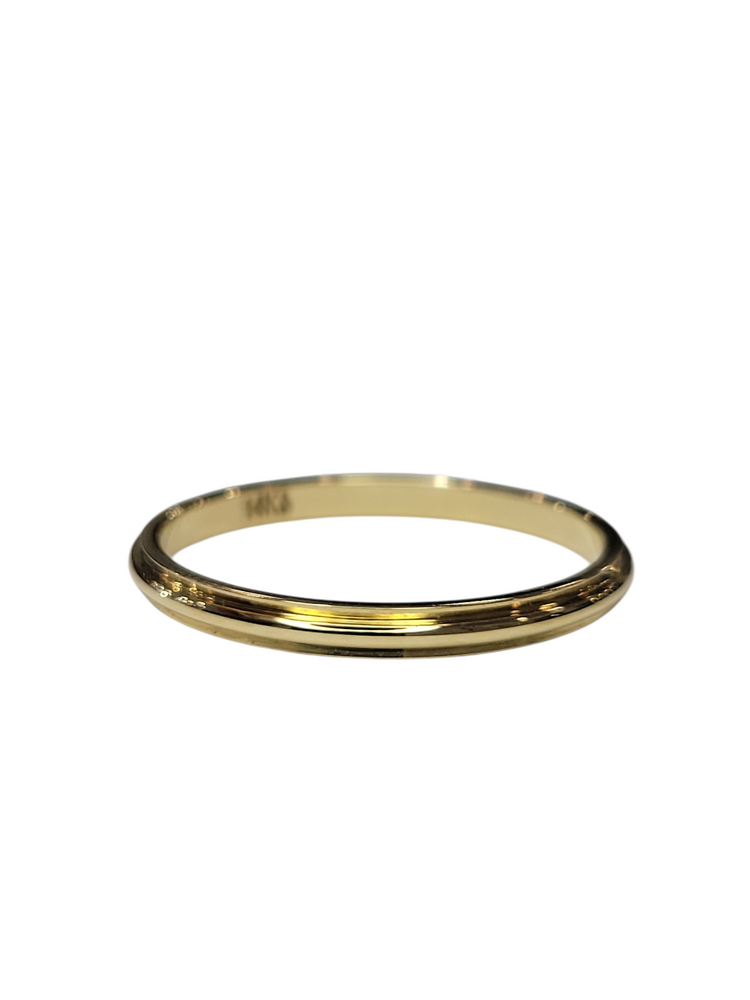 (X) 14K 1.8MM SIZE 7 , YELLOW GOLD BAND