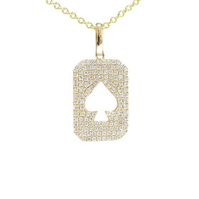 EFFY (X) 14KY 0.43CT DIA SPADE PENDT, 14K YELLOW GOLD 0.43 DIAMOND SPADE PENDANT
