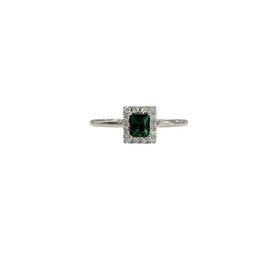 GBC (X) 14K .31CT TSAVORITE .11CT DIAMOND RING