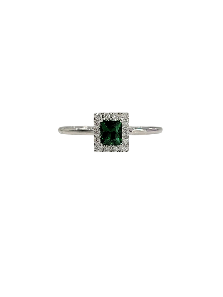 GBC (X) 14K .31CT TSAVORITE .11CT DIAMOND RING