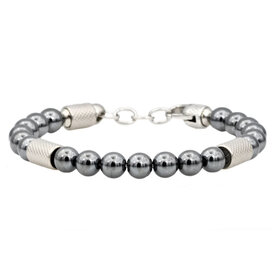 Blackjack (R)HEMATITE AND STAINLESS STEEL