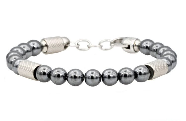 Blackjack (R)HEMATITE AND STAINLESS STEEL