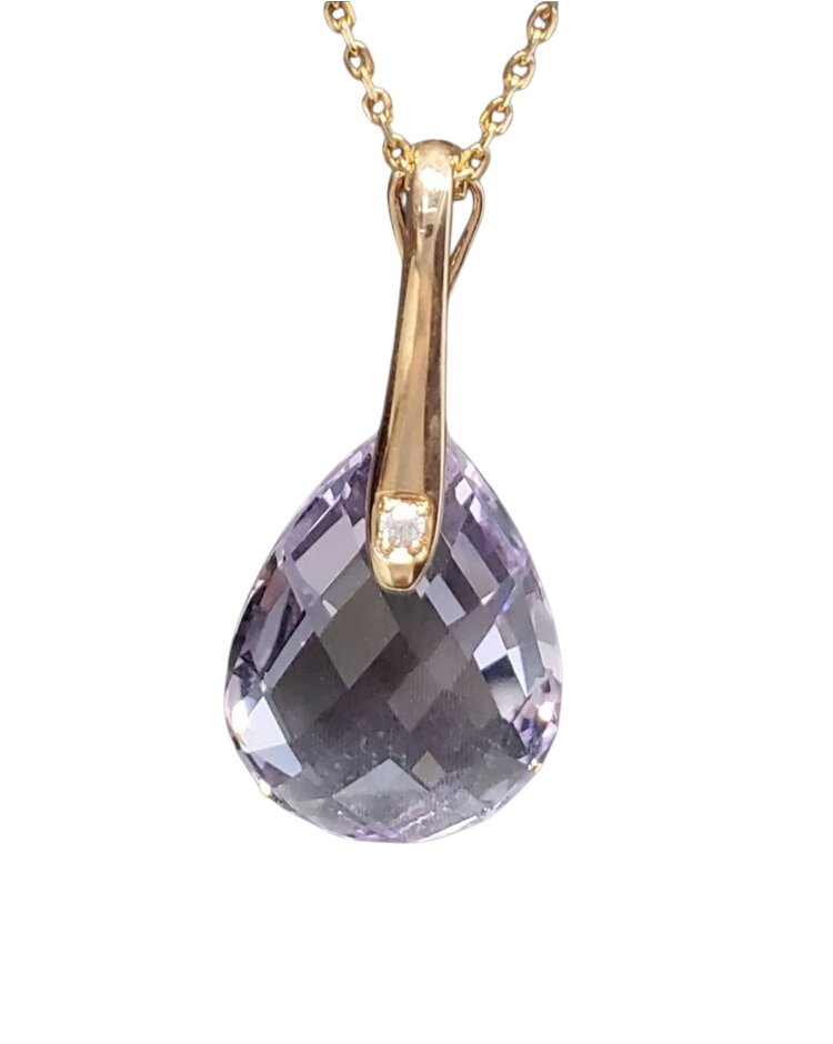 (Y) 14K 7.20CT AM .03TDW PENDENT