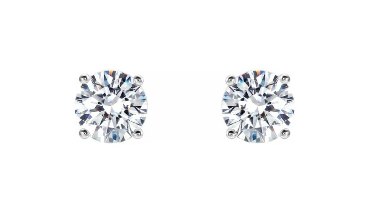 DS DESIGN (Y) 14K 1.50CT LAB GROWN DIAMOND FOUR PRONG STUD EARRINGS
