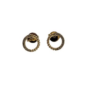 Daniels Jewels Art (Z) 14KY .04CT DECORATIVE CIRCLE STUD EARRINGS