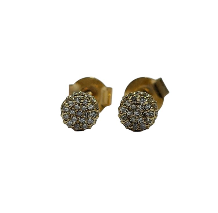 Daniels Jewels Art (Z) 14KY .25CT CLUSTER DIAMOND STUD EARRINGS