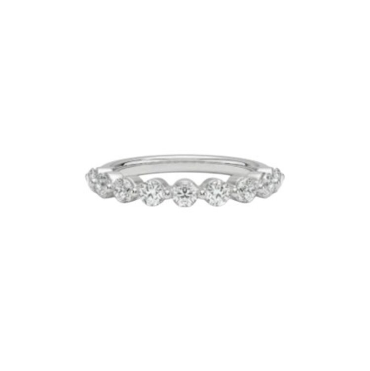 Gordon Brothers Company (Z) 18K .80CT VS1 F BAND WHITE GOLD 9 ROUND DIAMONDS
