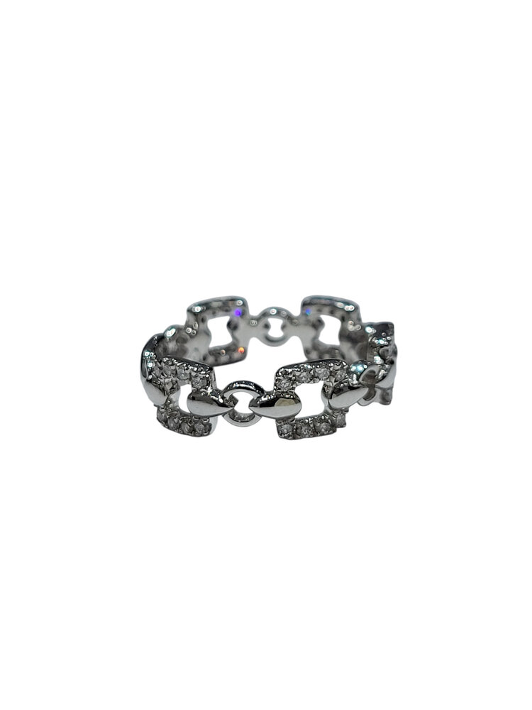 M(Y)14K .30CT DIAMOND CHAIN LINK RING