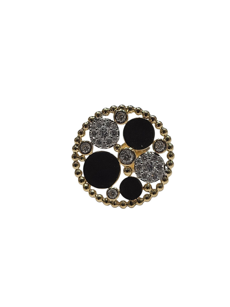 M(Y) 14K .46CT DECORATIVE DIAMOND STUD EARRINGS