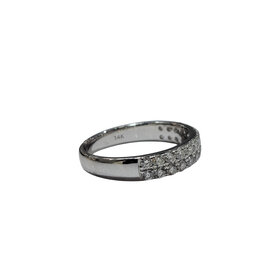 M(Y) 14K .75CT DOUBLE LINE DIAMOND BAND