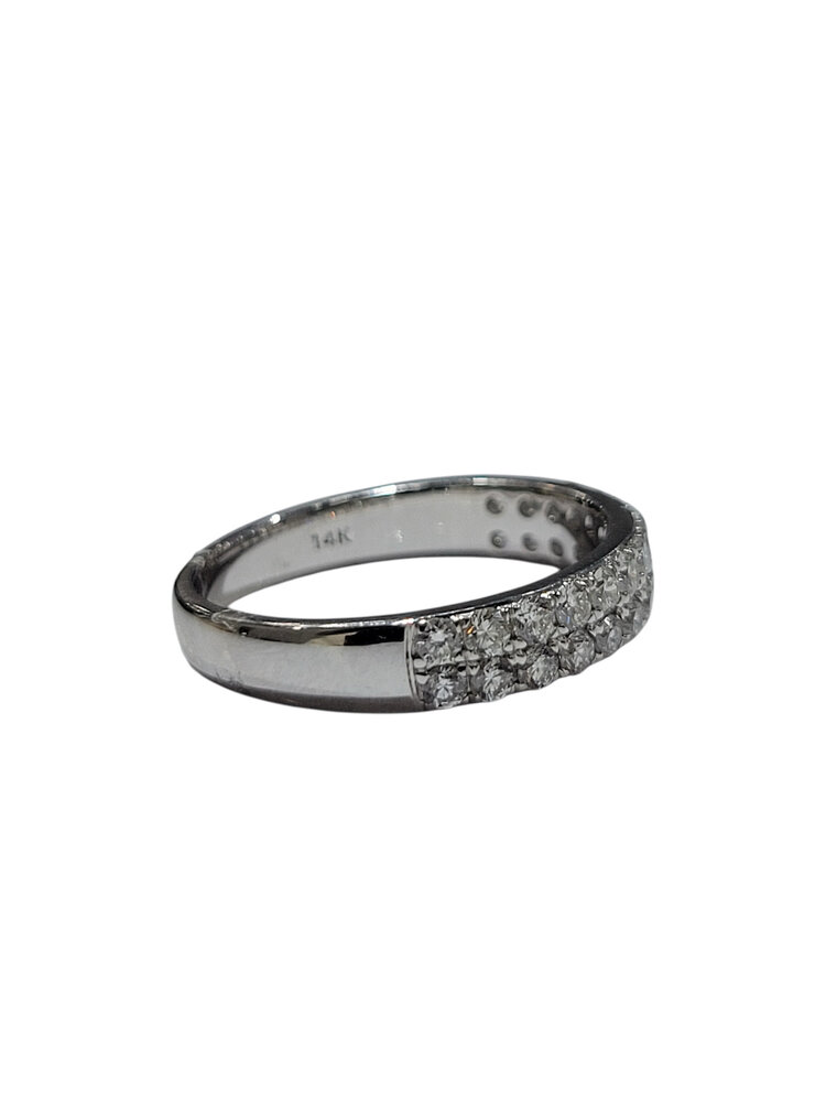 M(Y) 14K .75CT DOUBLE LINE DIAMOND BAND