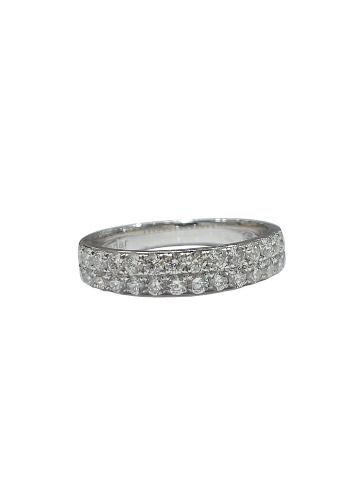M(Y) 14K .75CT DOUBLE LINE DIAMOND BAND