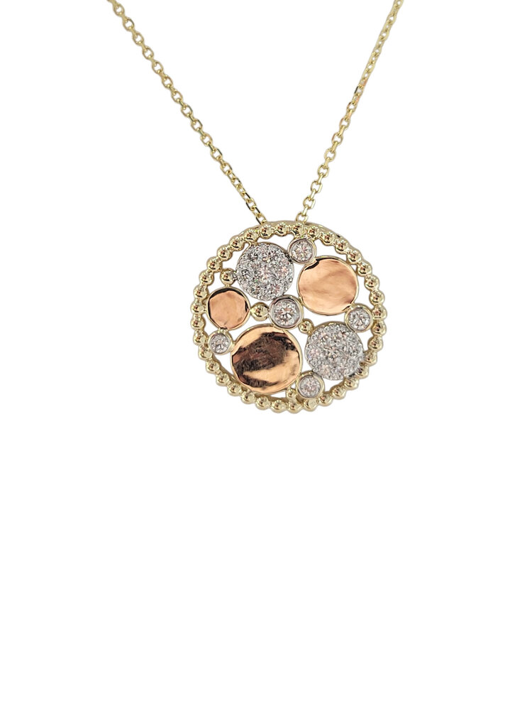 M(Y) 14K .58CT DECORATIVE DIAMOND PENDENT