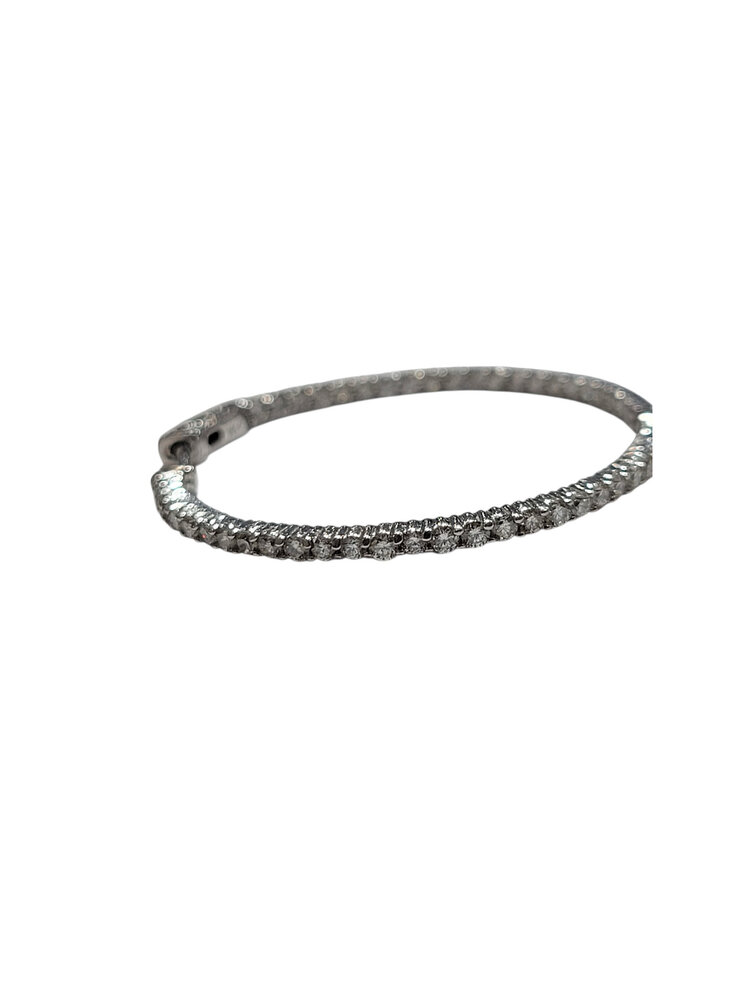 M(Y)14K 1.94CT INSIDE/OUT DIAMOND HOOP EARRINGS