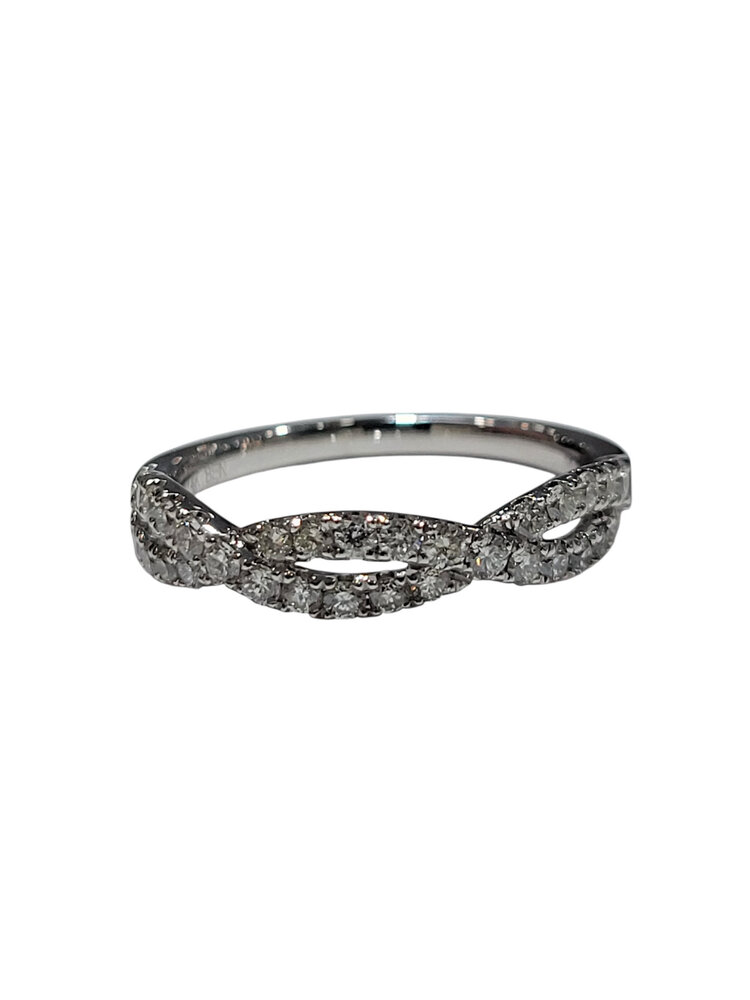 M(Y) 14K .55CT DIAMOND INFINITY TWIST RING