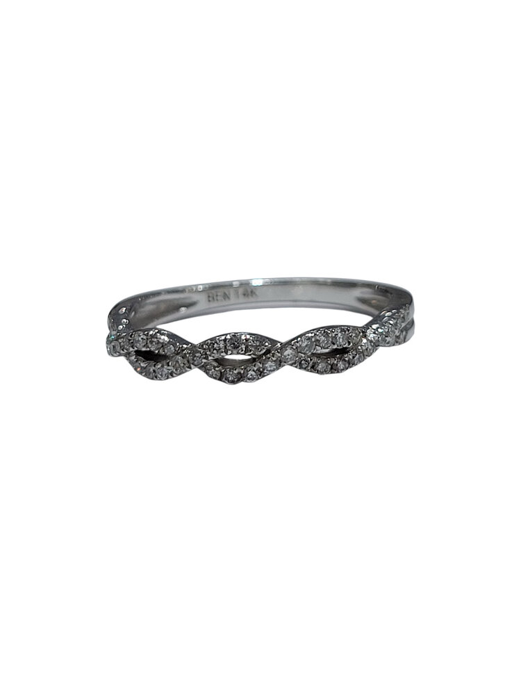 M(Y) 14K .20CT INFINITY TWIST BAND