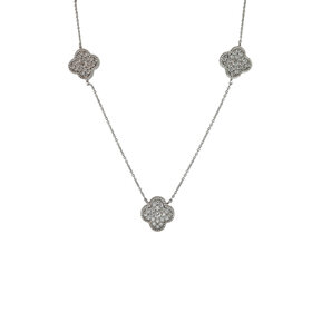 M(Y) 14K .51CT CLOVER CLUSTER CHAIN