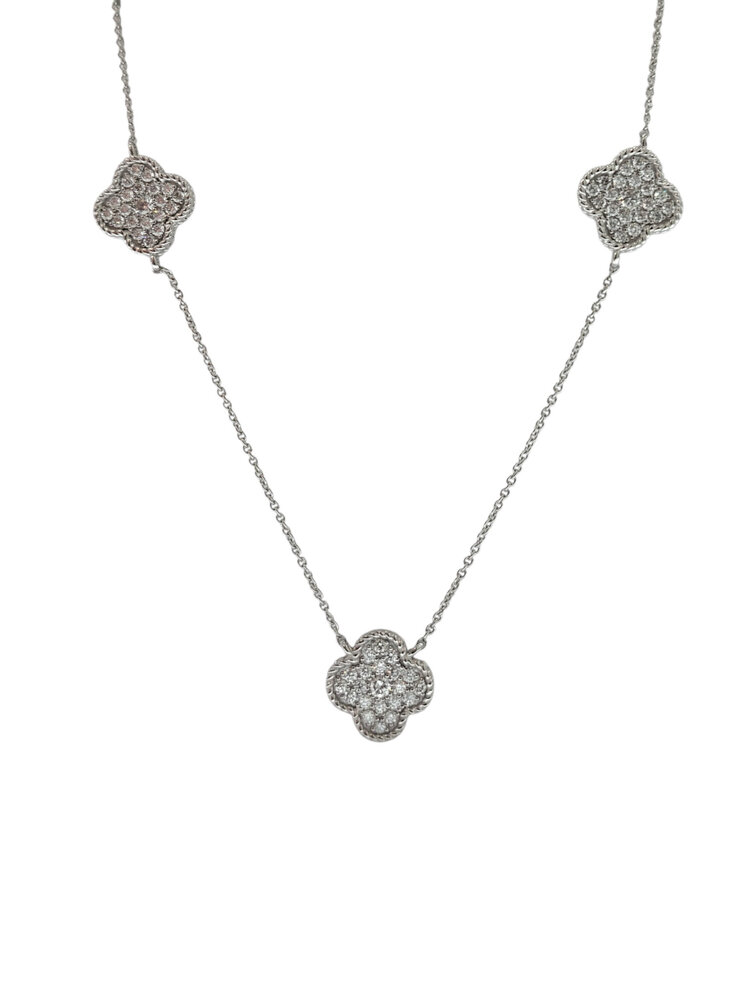 M(Y) 14K .51CT CLOVER CLUSTER CHAIN